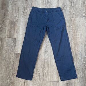 Pendleton Dark Blue light weight cotton blend pants size 6 khaki twill
